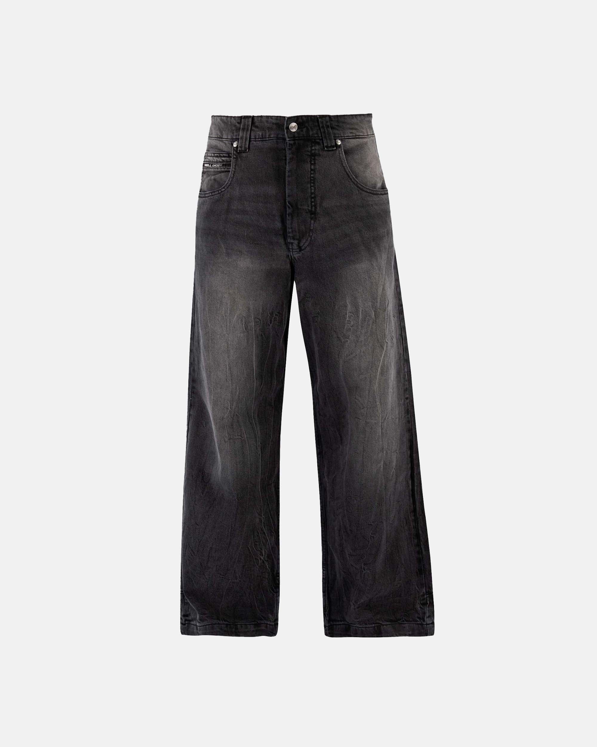 Giant Baggy Black Grey Wash
