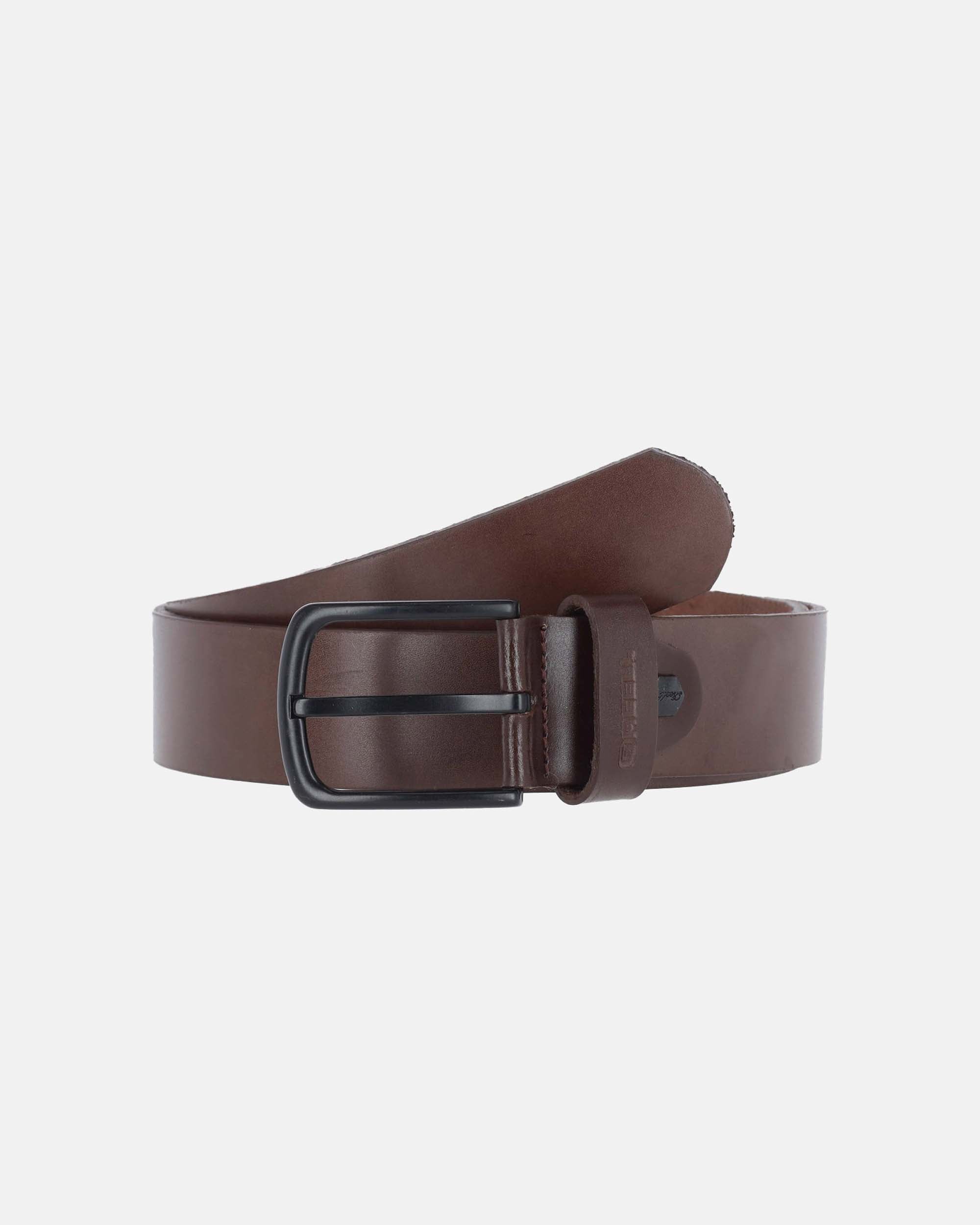 All Black Buckle Belt Brown