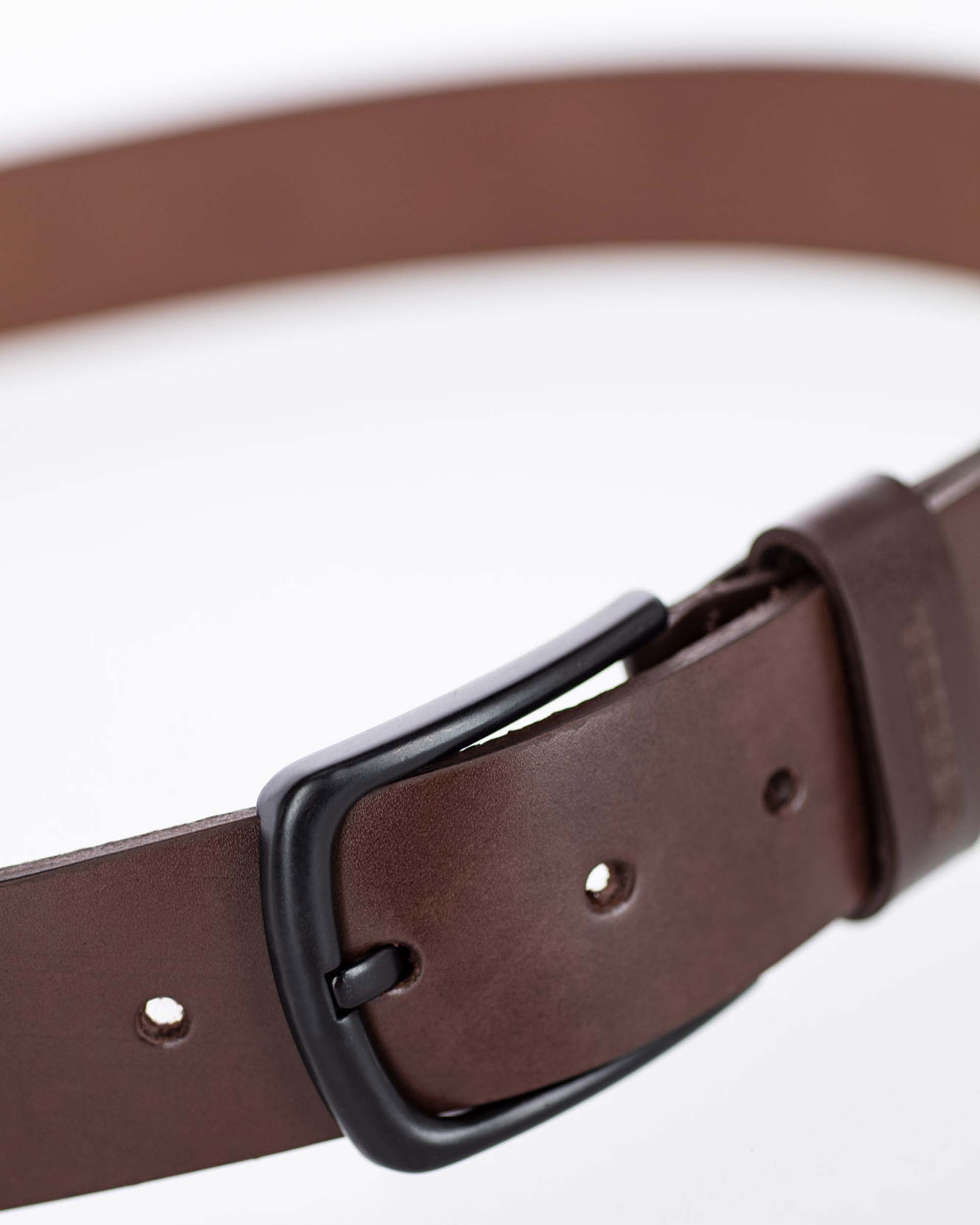 All Black Buckle Belt Brown
