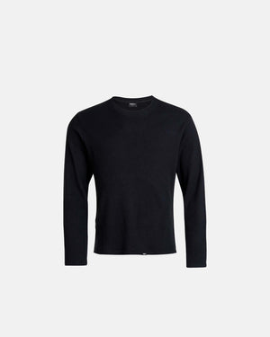 Waffle Longsleeve Waffle Deep Black