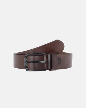 All Black Buckle Belt Brown
