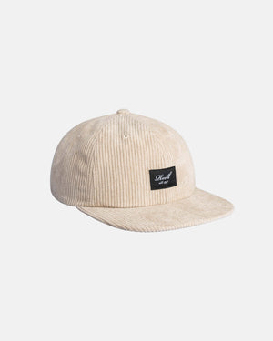 Flat 6-Panel Cap Beige Cord