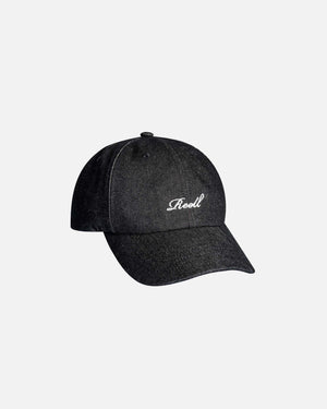 Single Script Cap Black Denim