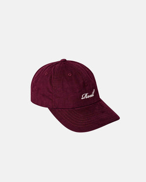 Single Script Cap Vintage Burgundy Cord